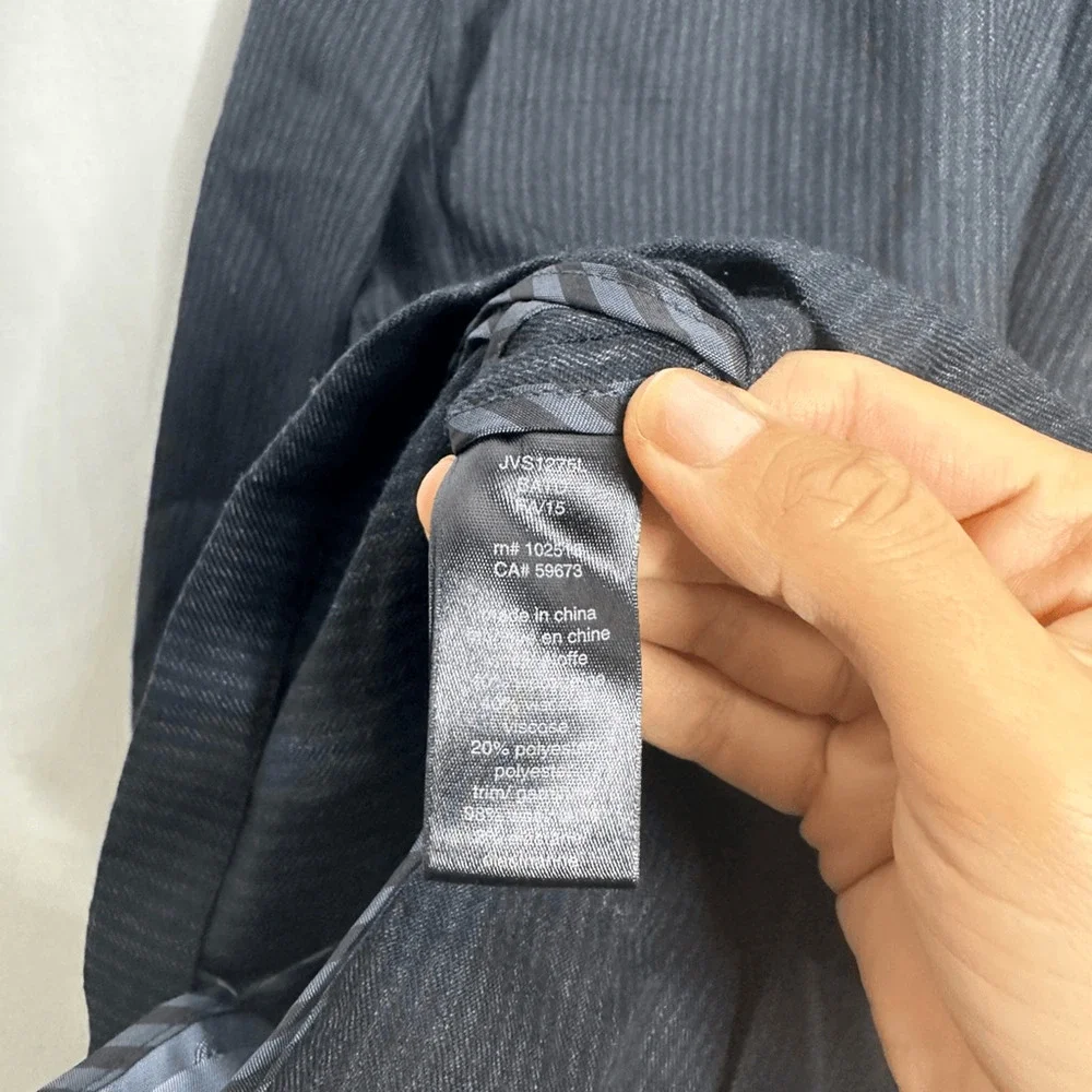 JOHN VARVATOS USA LUXE Striped Jacquard Peak-Lapel Sport Coat pinstripe mens 40